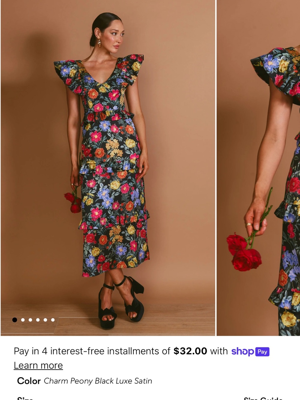 Show me your mumu Lindsay midi dress Size small